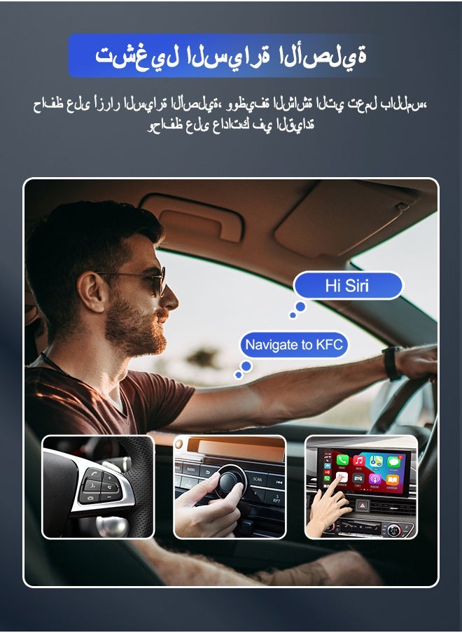 4.0 wireless CarPlay Wireless Android Auto dongle wireless adapter 4G+5.8 GHz WiFi plug and play Auto Fast Link for 98% car with wired CarPlay Siri Google map iOS For mazda MG Kia hyundai
