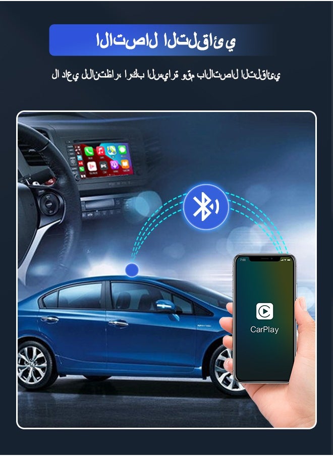 4.0 wireless CarPlay Wireless Android Auto dongle wireless adapter 4G+5.8 GHz WiFi plug and play Auto Fast Link for 98% car with wired CarPlay Siri Google map iOS For mazda MG Kia hyundai