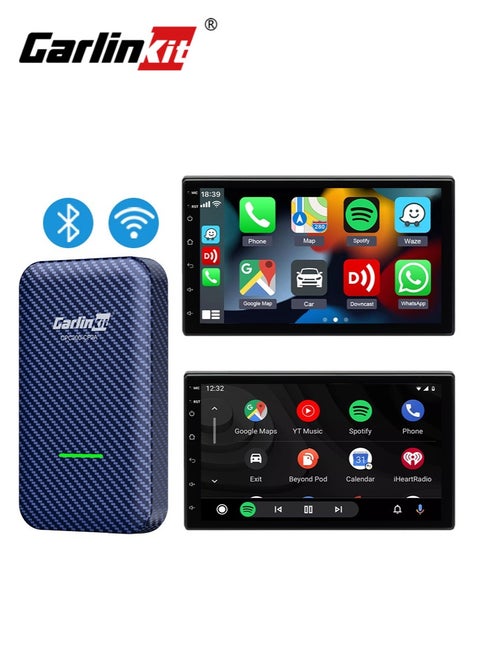 4.0 wireless CarPlay Wireless Android Auto dongle wireless adapter 4G+5.8 GHz WiFi plug and play Auto Fast Link for 98% car with wired CarPlay Siri Google map iOS For mazda MG Kia hyundai