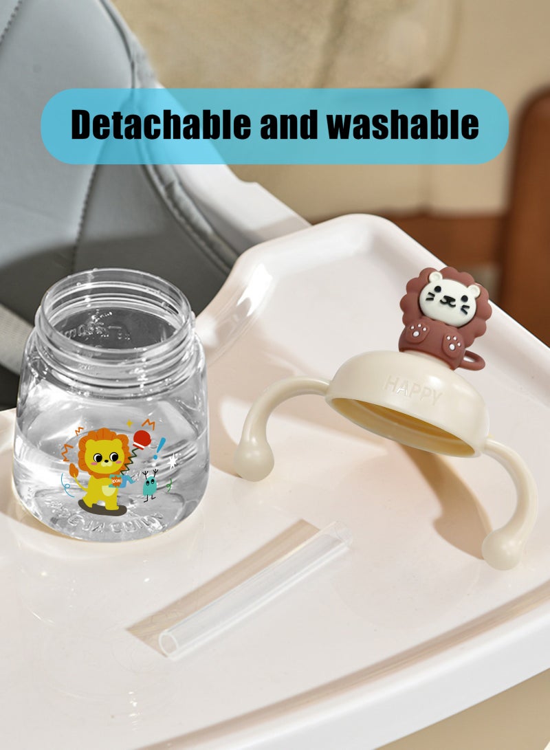 URbazaar 2-Pcs Baby Sippy Cups For 6 Months +, 350ml Baby Cup with Weighted Straw and Easy Grip Handles, Kids Water Bottle with Simple Flip Lid, 360 Degree Spill Proof Toddler Cup - Image 5