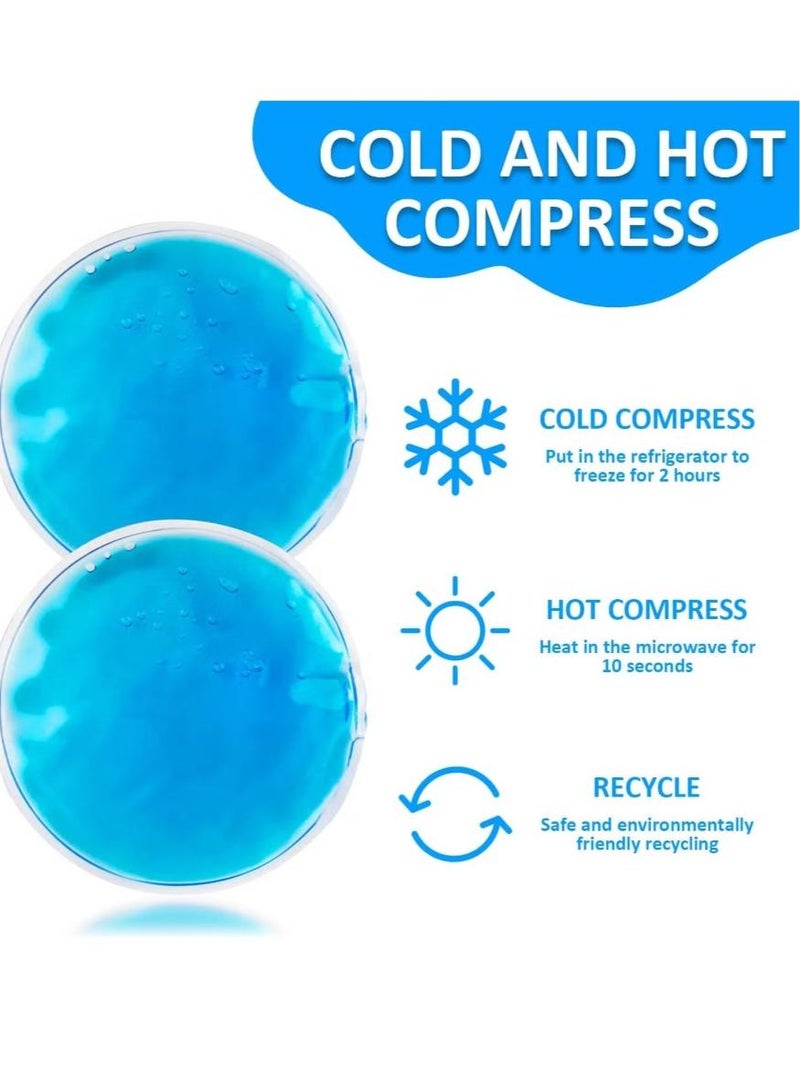 Al Kanzi 6 Pcs Ice Packs,Hot and Cold Eye Pads,Eye Mask Eye Protection Beauty PVC Cold and Hot Compress, Reusable, Round Blue Ice Pack,Eye SPA,Small Gel Ice Pack for Heat Stroke Prevention,Skin Care(Blue) - Image 5