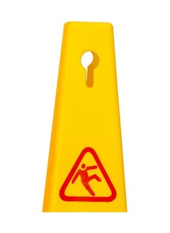 Scrolls Caution Wet Floor Safety Cone | Yellow Wet Floor Sign for Safety with 4 Sides View | Easily Noticable Floor Sign  - Image 5