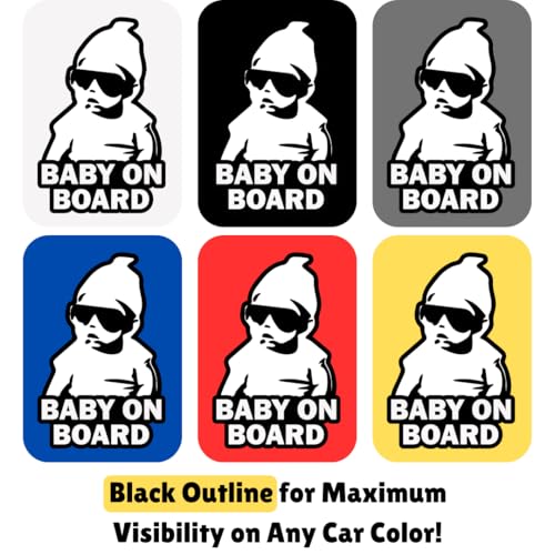 TOTOMO Baby on Board Sticker for Cars Funny Cute Safety Caution Decal Sign for Car Window and Bumper No Need for Magnet or Suction Cup - Carlos from The Hangover (2 Pack) - Image 4