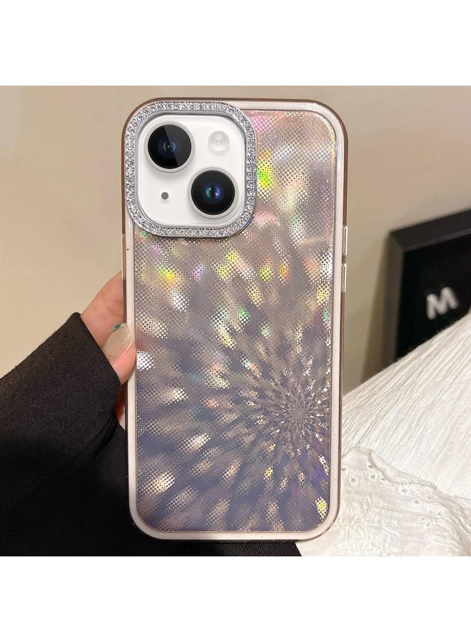 S-TOP Case For iPhone 15 Diamond Lens Frame Glare PC Hybrid TPU Phone Case - Image 1