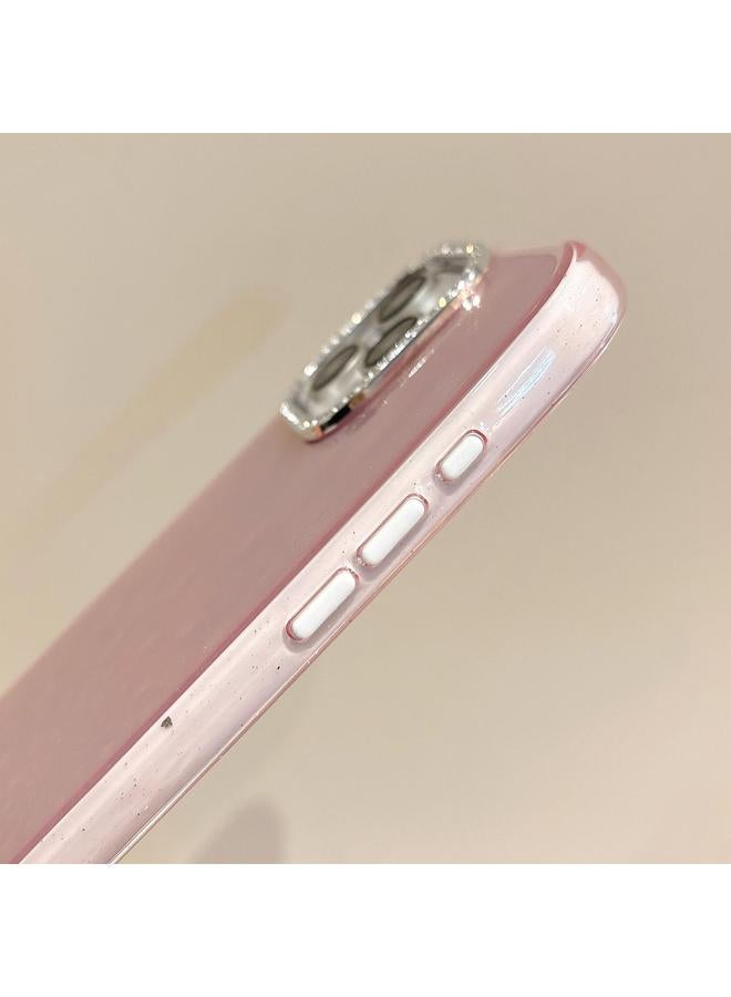 S-TOP Case For iPhone 15 Diamond Lens Frame Glare PC Hybrid TPU Phone Case - Image 5
