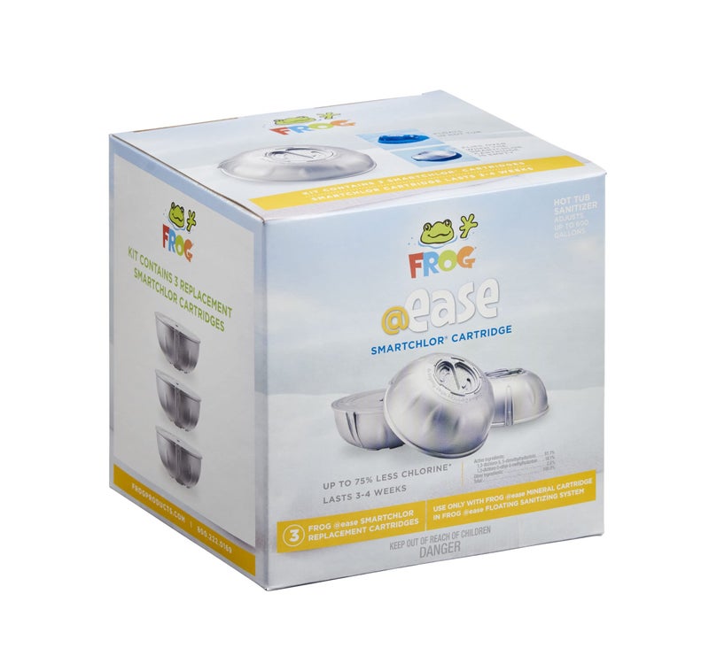 Frog خرطوشة سمارت كلور البديلة من FROG @Ease للاستخدام مع نظام FROG @Ease العائم - نظام تعقيم حوض الاستحمام الساخن يدعم استخدام أقل للكلور - عبوة 3 - Image 1