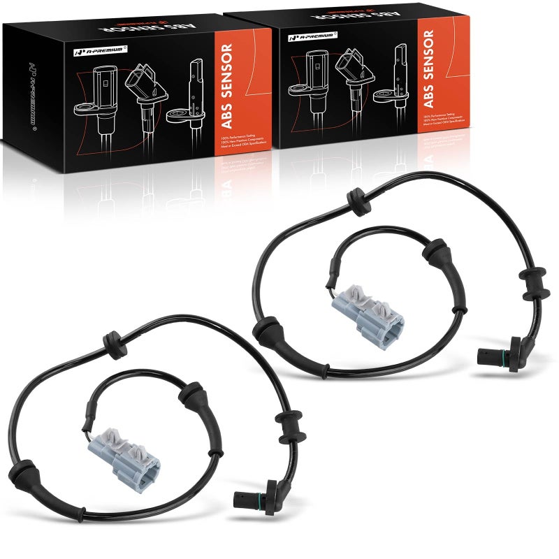A-Premium APremium 2PC Set Front ABS Wheel Speed Sensor Compatible with Nissan FrontierXterra 20052014 Pathfinder 20052012 Equator 20092012 Front Driver Passenger Side Replace 47910EA025