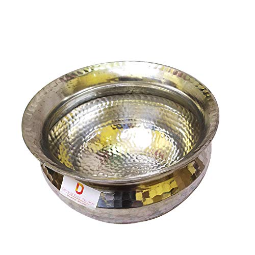 Dharam Paul Traders Heavy Weight Aluminium Handi, SIPRI with Hammered Design for Cooking Rice, Biryani, sabzi etc in Kitchen, Polished. 2.5 Liter. - Image 1
