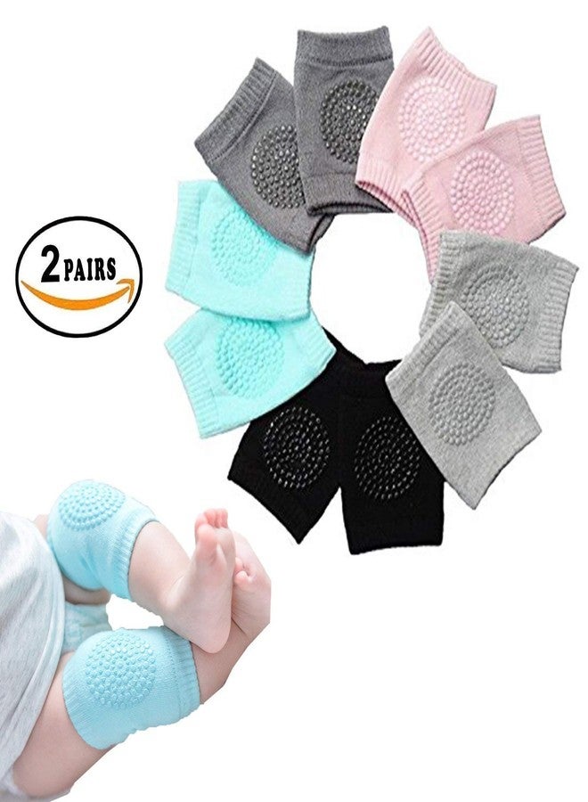 Moolten Baby Crawling Anti-Slip Knee Pads for Toddlers, 2 Pair (Multi Colors) - Image 1