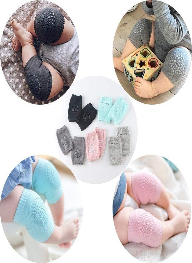 Moolten Baby Crawling Anti-Slip Knee Pads for Toddlers, 2 Pair (Multi Colors) - Image 2