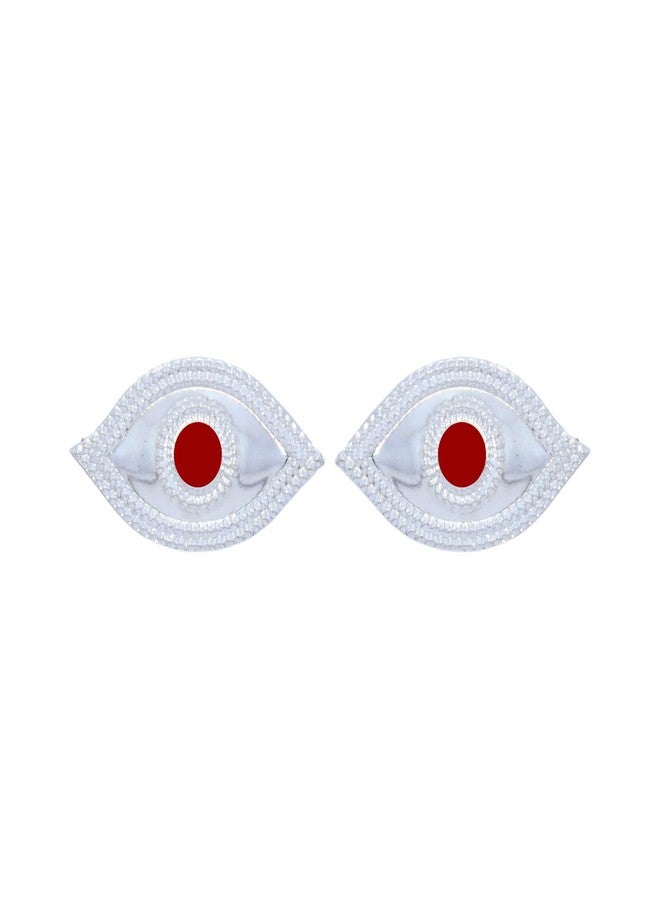 Vail Creations مجموعة Vail Creations المكونة من قطعتين من العيون الفضية الكبيرة للإلهة ماتا هانومان - Image 1