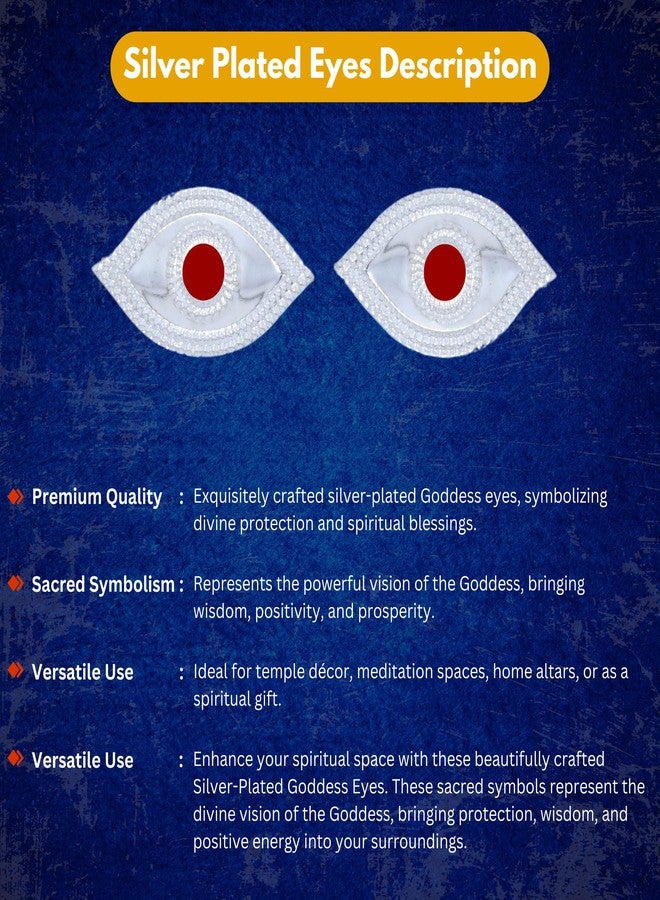 Vail Creations مجموعة Vail Creations المكونة من قطعتين من العيون الفضية الكبيرة للإلهة ماتا هانومان - Image 2