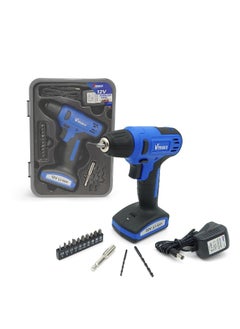 12V Cordless Drill Driver, Up to 850RPM, Build-in Lithium-Ion Batteries 1.5 mAh, Powerful 16NM Torque, 10mm Chuck for Efficient Drilling & Fastening, 2 Years Warranty