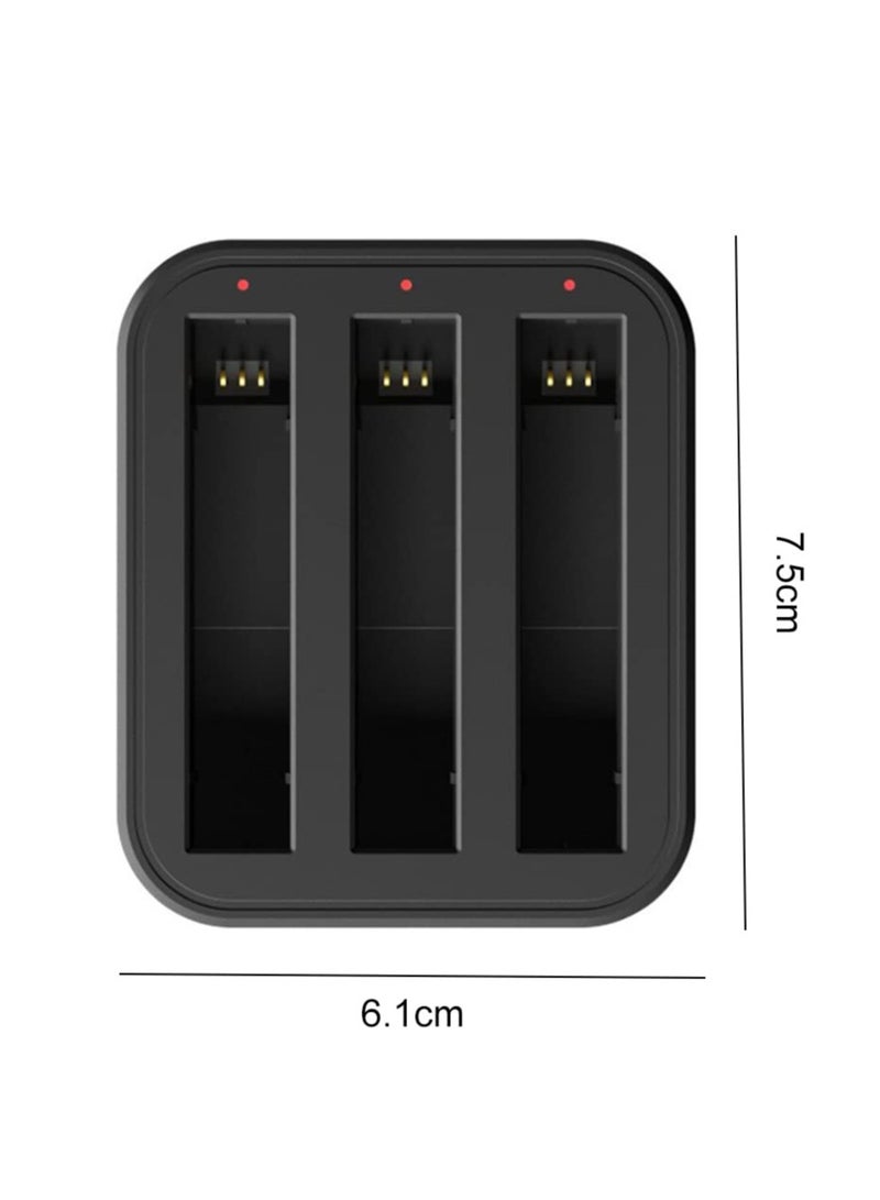 Action Camera Battery Fast Charger Hub Power Accessories Compatible with Insta 360 ONE X3/ONE X2 Action Camera Charging Stand Charge up to 3 Batteries Simultaneously  - Image 2