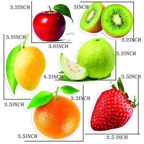 GENXTRA® Educational MDF Fridge Magnets for Kids – Fruit Shapes (Set of 6) – Kitchen & Home Décor Durable & Fun Refrigerator Décor for Kids and Kitchen (Magnet_01) - Image 2