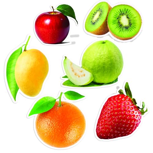 GENXTRA® Educational MDF Fridge Magnets for Kids – Fruit Shapes (Set of 6) – Kitchen & Home Décor Durable & Fun Refrigerator Décor for Kids and Kitchen (Magnet_01) - Image 1