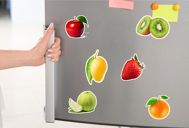 GENXTRA® Educational MDF Fridge Magnets for Kids – Fruit Shapes (Set of 6) – Kitchen & Home Décor Durable & Fun Refrigerator Décor for Kids and Kitchen (Magnet_01) - Image 5