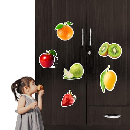 GENXTRA® Educational MDF Fridge Magnets for Kids – Fruit Shapes (Set of 6) – Kitchen & Home Décor Durable & Fun Refrigerator Décor for Kids and Kitchen (Magnet_01) - Image 3