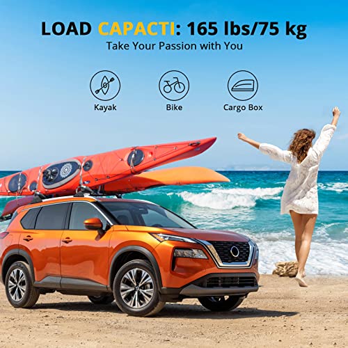 GAOMON Roof Rack Cross Bars, Roof Bars Compatible with 2021-2023 Nissan Rogue Crossbars for Rooftop Cargo Carrier, Luggage, Kayak, Bike, Snowboard - Image 5