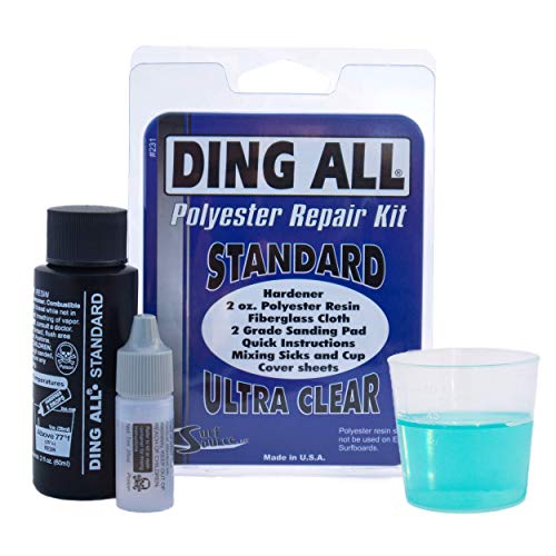 Ding All 2 Oz Polyester Repair Kit for Small to Medium Sized Polyester Surfboards Repairs - Image 1