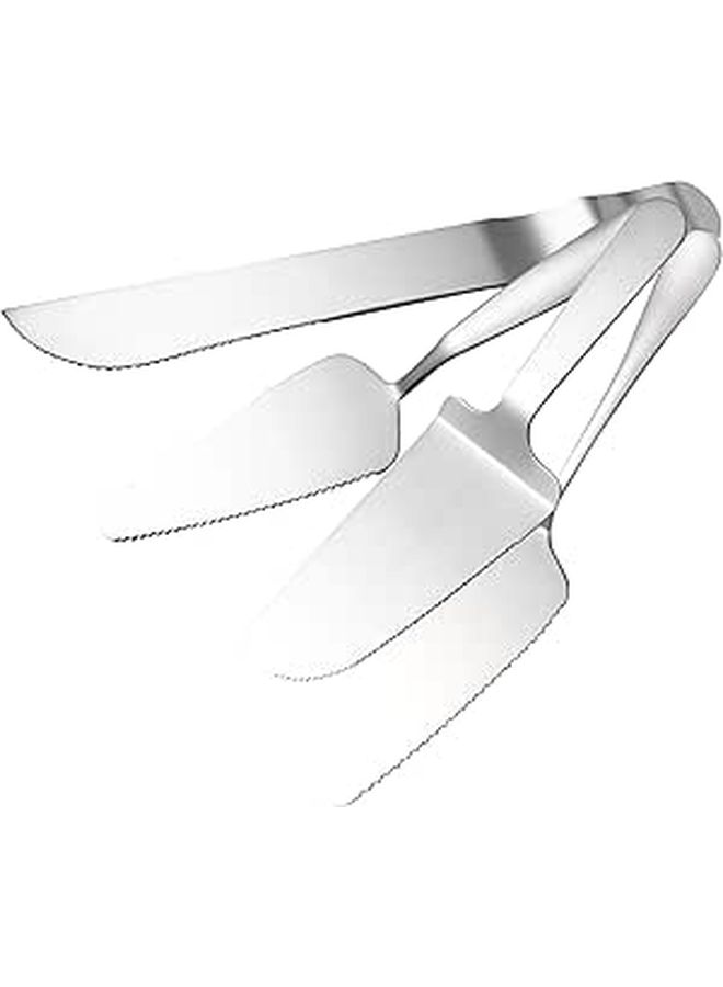 4Pcs Stainless Steel Cake Server Set with Paddle and Pizza Shovel for Baking Dessert - Image 1