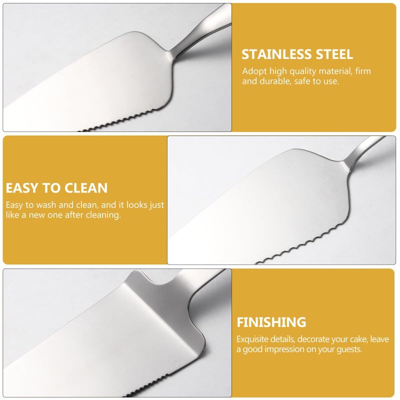 4Pcs Stainless Steel Cake Server Set with Paddle and Pizza Shovel for Baking Dessert - Image 5