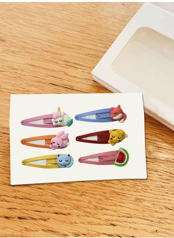 Alissa - 6 Pieces Kids Hair Clips Hair Accessories - Image 1