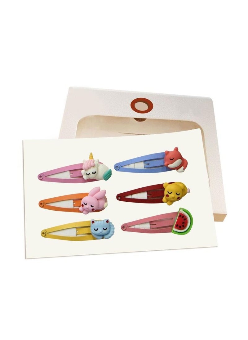Alissa - 6 Pieces Kids Hair Clips Hair Accessories - Image 1
