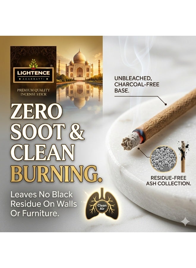 Lightence Luxury Natural Floral Home Fragrance Incense Sticks – 100% Charcoal Free, 45–60 Min Long Lasting Burn, Premium Meditation & Prayer Bakhoor Alternative, Made in India, 100 gm - Image 3