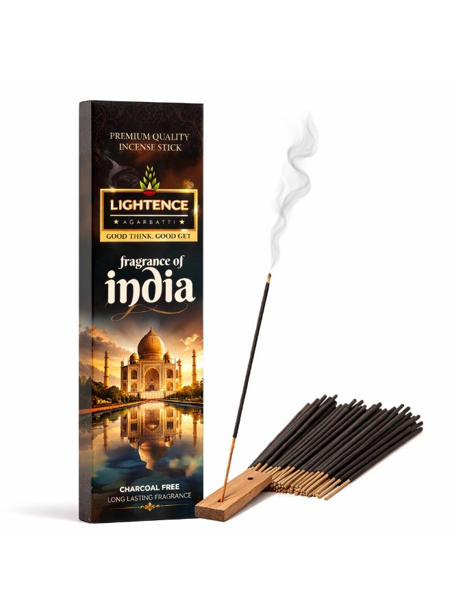 Lightence Luxury Natural Floral Home Fragrance Incense Sticks – 100% Charcoal Free, 45–60 Min Long Lasting Burn, Premium Meditation & Prayer Bakhoor Alternative, Made in India, 100 gm - Image 1