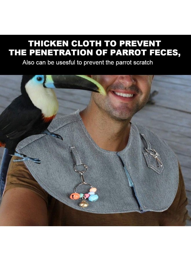 جلوجلو عباءة كتف تدريب GLOGLOW، واقي كتف للحيوانات الأليفة مضاد للخدش، وحامل واقي لكتف الحيوانات الأليفة، وشال حفاضات أو طيور صغيرة متوسطة كبيرة - Image 3