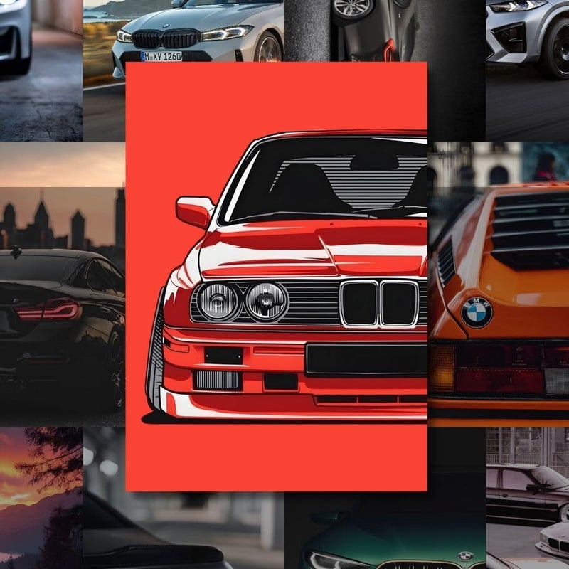 auraposter Paper BMW Car Posters (Set Of 40) Car Posters BMW M2, M3, M4, M5, M6 & M8 | (15 x10 cm) Sportscar Unframed Matt Laminated Poster - Image 4