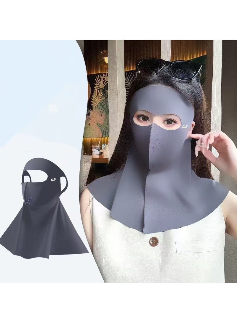 Goolsky Summer Full Face Sun Protection Veil Mask for Women – UV Block Neck Cover Shawl Style Breathable Sunshield  - Image 1