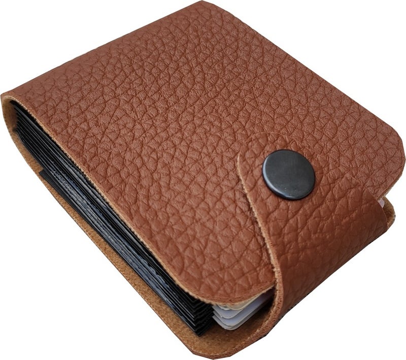 Kemer Dünyası Unisex 10 Compartment New Small Mold Accordion Leather Credit Card Holder Wallet  - Image 2