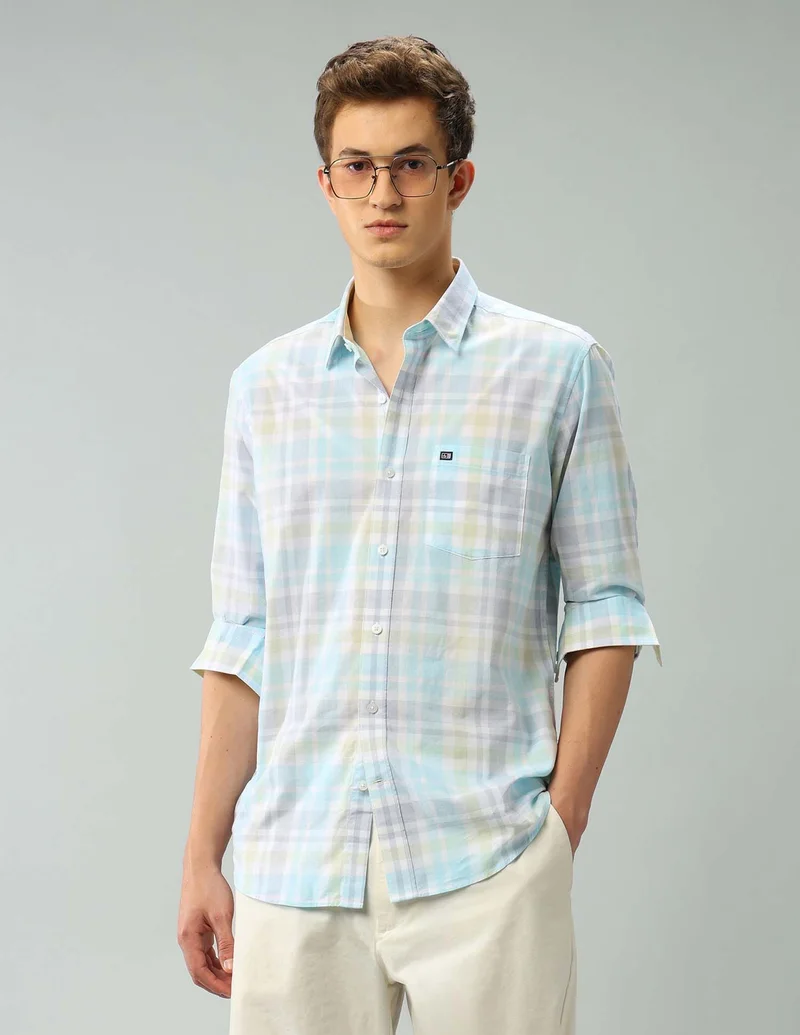 Air Soft Tartan Checked Regular Shirt