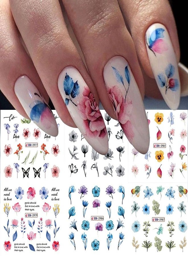 JALIYA 3D Water Transfer Nail Stickers - Lilies Camellia Flower Art for Spring Summer - Floral Nail Decals for Nail Art Supplies and Decor - Stickers for Women - Image 4