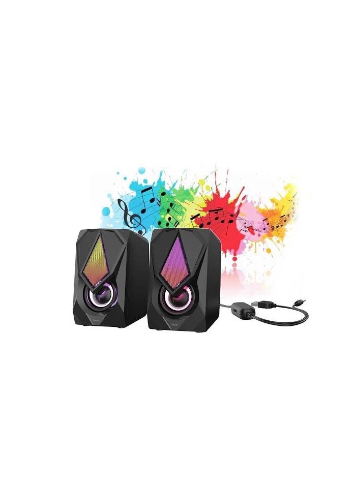 جاما - GAMMA GT-309 سماعة الألعاب RGB USB للكمبيوتر الشخصي مع الأضواء المتغيره - Image 1
