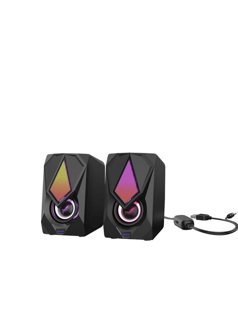 جاما - GAMMA GT-309 سماعة الألعاب RGB USB للكمبيوتر الشخصي مع الأضواء المتغيره - Image 1