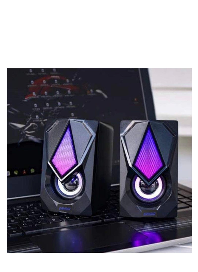 جاما - GAMMA GT-309 سماعة الألعاب RGB USB للكمبيوتر الشخصي مع الأضواء المتغيره - Image 1