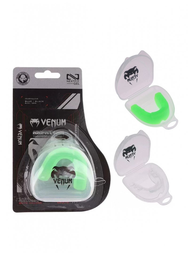 فينوم الخضراء رقيقة جدا الملاكمة حارس الفم. القابلة للقلب إيفا حارس الأسنان. حالة تخزين المضادات الحيوية. مناسبة لكرة السلة / كرة القدم / MMA - Image 1