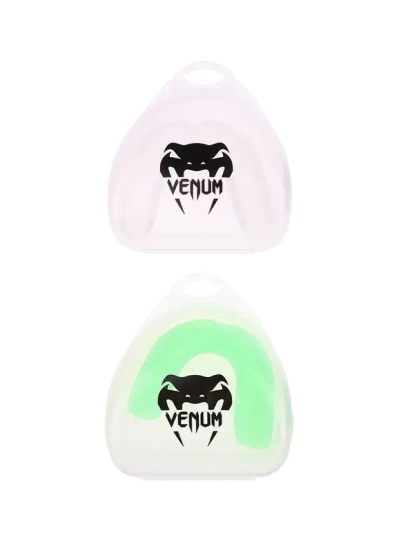 فينوم الخضراء رقيقة جدا الملاكمة حارس الفم. القابلة للقلب إيفا حارس الأسنان. حالة تخزين المضادات الحيوية. مناسبة لكرة السلة / كرة القدم / MMA - Image 2