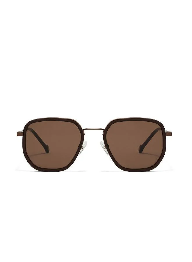 30Sundays Archaic,Men Sunglasses, Geometric Sunglasses, UV Protection: UV400 (Brown,Brown)