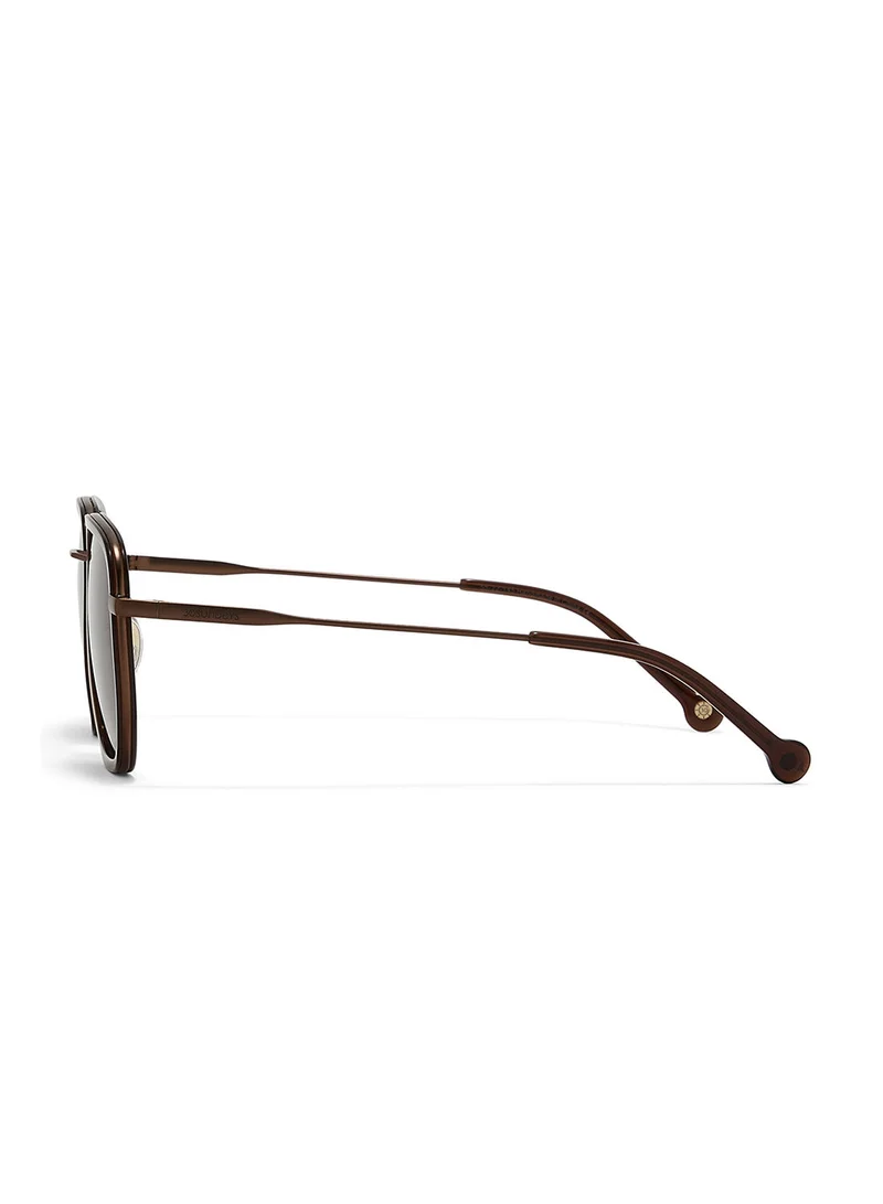 30Sundays Archaic,Men Sunglasses, Geometric Sunglasses, UV Protection: UV400 (Brown,Brown)