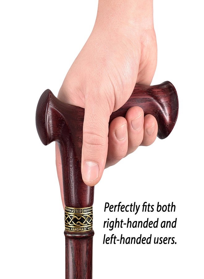 Asterom Walking Cane - Handmade, Ergonomic, Cane for Women - Wooden Walking Sticks for Seniors Women, Unique, Cool (Cherry, 32 Inches) - Image 4