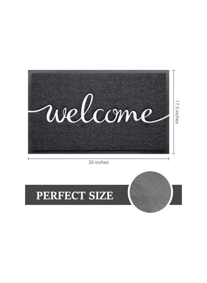 The Bros Door Mat, Welcome Mat Low Profile Floor Mat Front Doormat Non Slip Mats for Entryway, Patio, High Traffic Areas, 30"x17.5",Black (Welcome) - Image 3