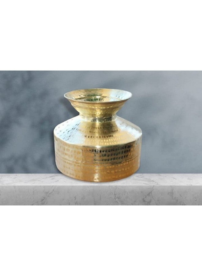 MUKE Handmade Pure Brass Water Pot Beda/Gada/Water Dispenser/Container/Matka Capacity 6 Liters. Pack of 1 - Image 5