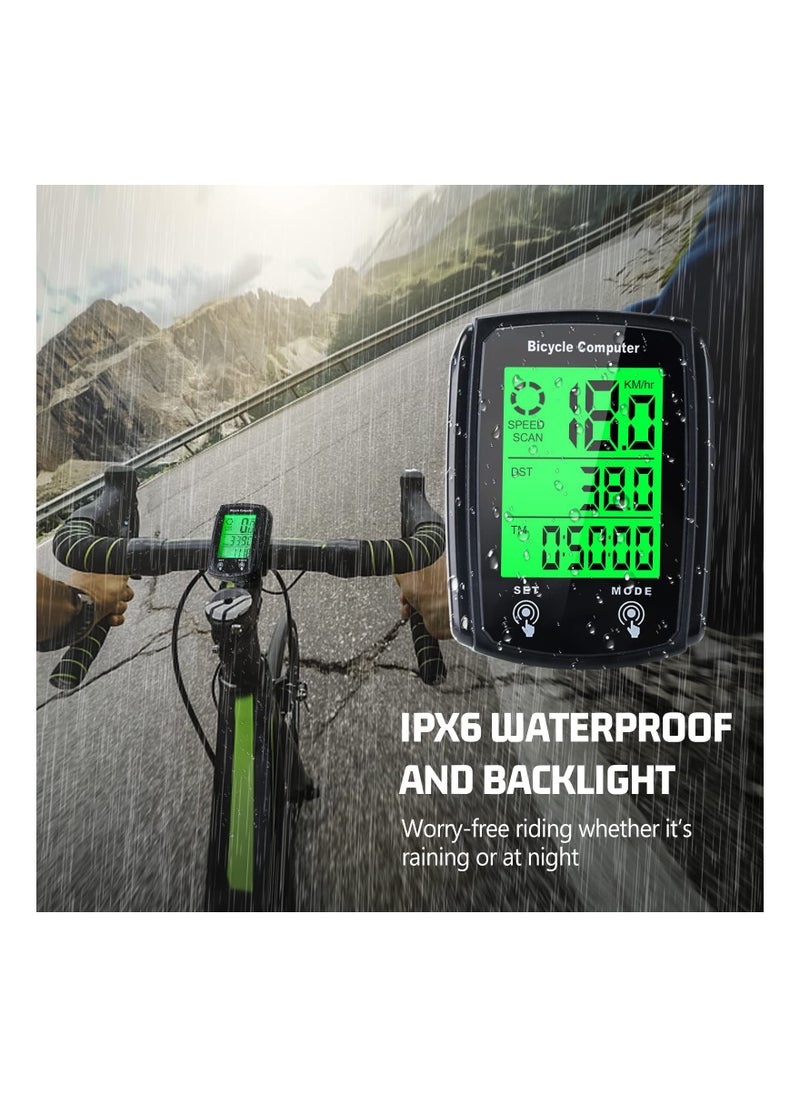 Y&D - Wired Bike Computer, MPH KM/H Bicycle Digital LCD Backlight Display Speedometer, Waterproof Cycling Computers Odometer, Multifunctional Automatic Wake-up Odometer for - Image 1
