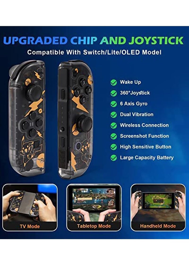 KASTWAVE Joy Cons Wireless Controller for Nintendo Switch, L/R Controllers Replacement Compatible with Nintendo Switch/Lite/OLED, Joystick with Wake-up/Screenshot/Dual Vibration/Motion Control Function (Black)  - Image 3