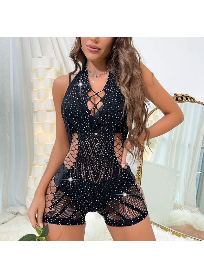 4basix Body Stocking Lingerie for Women Lingerie Fishnet Mesh Lingerie Babydoll Bodysuits Teddy Nightie BodyStockings One Size - Image 4