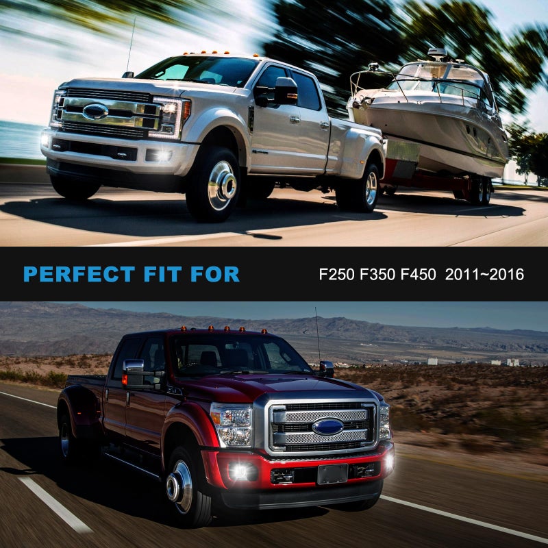 SINYATO INDUST LED Fog Lights for Ford 2011-2016 F250/F350/F450/F550 Super Duty, Bumper Driving LED Fog Lamp Assembly Replacement FogLight Kit, DOT Certifiedï¼ˆ1 Pairï¼‰ - Image 2